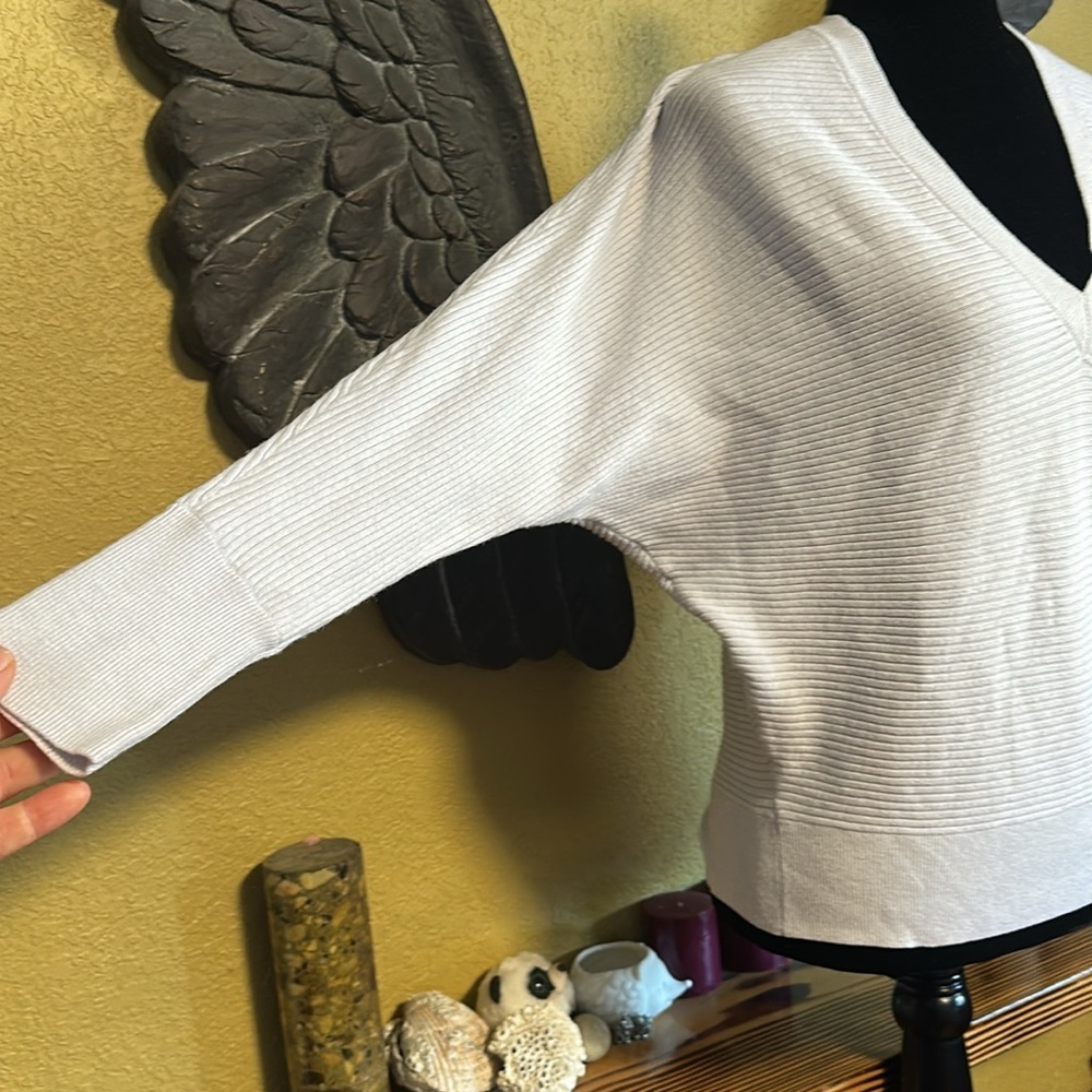 Dynamite VNeck Ribbed Cardigan Style Sweater - Picture 3 of 8